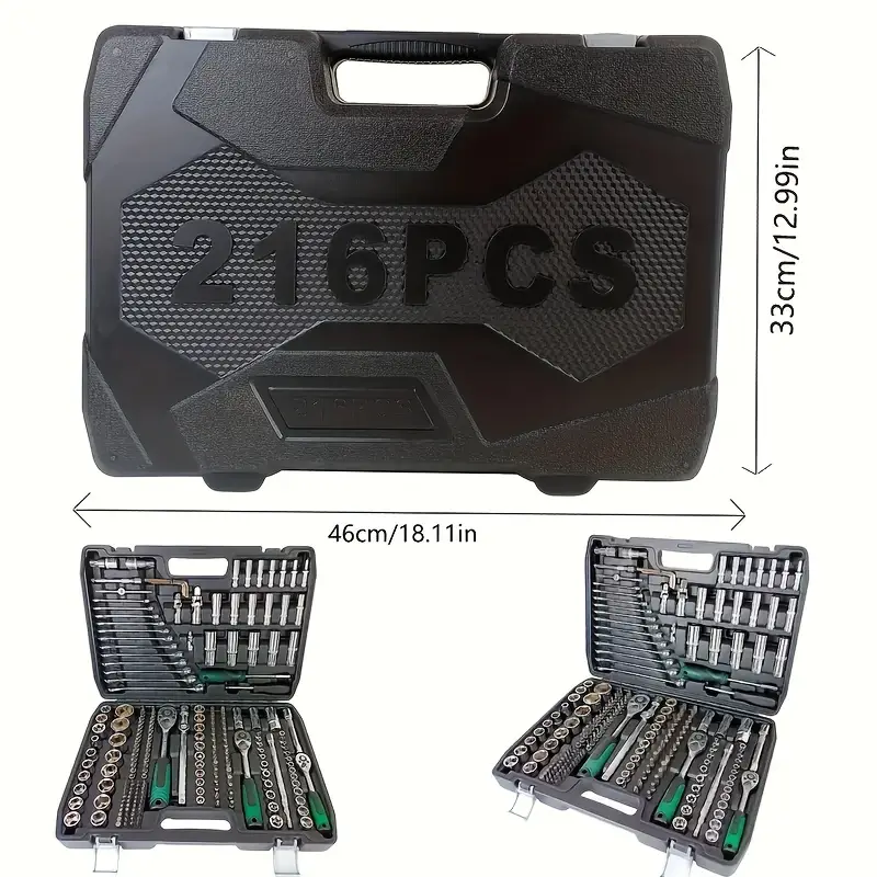 Set di strumenti per auto e biciclette (46/216 pezzi)