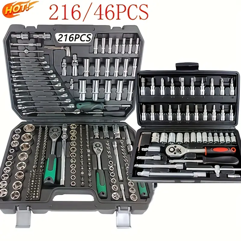 Set di strumenti per auto e biciclette (46/216 pezzi)