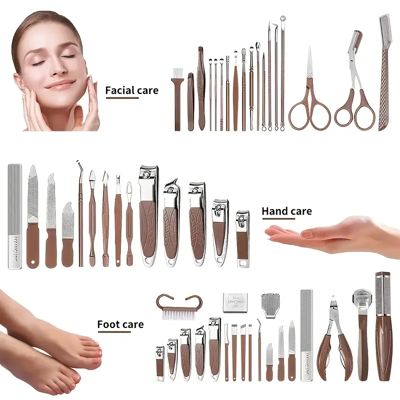 Set tagliaunghie 42 pezzi in acciaio inox