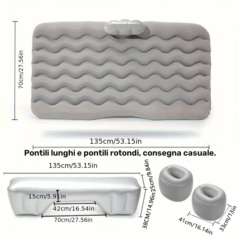 Letto gonfiabile portatile per auto