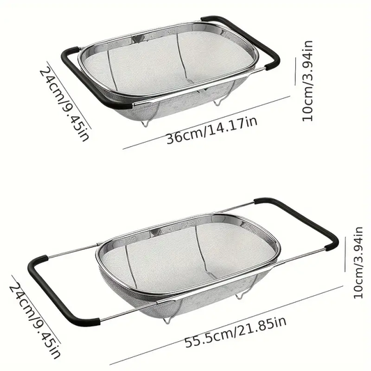 Colino telescopico in acciaio inox a maglia fine