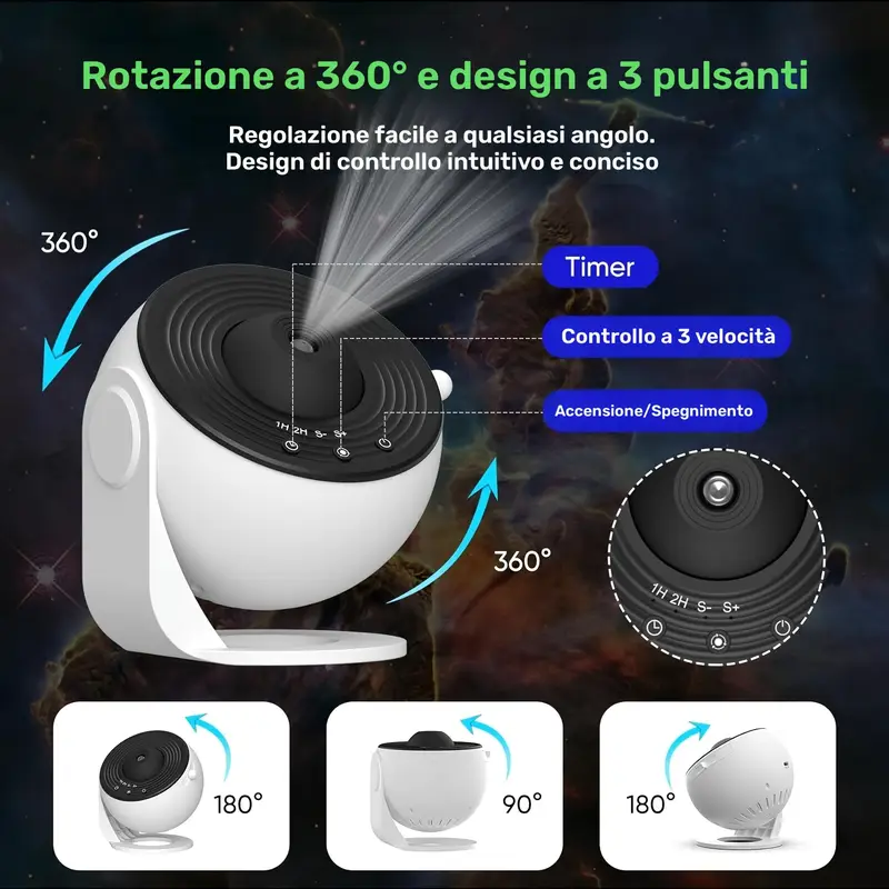 Lampada di proiezione Galaxy 360°