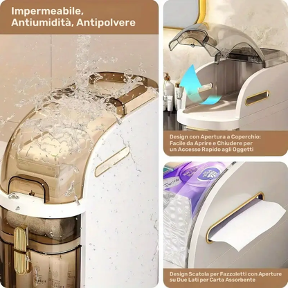 Armadio salvaspazio 4 ripiani per bagno