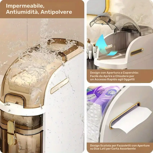 Armadio salvaspazio 4 ripiani per bagno