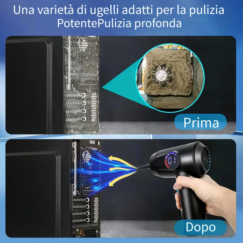 Soffiatore elettrico senza fili 51000 RPM