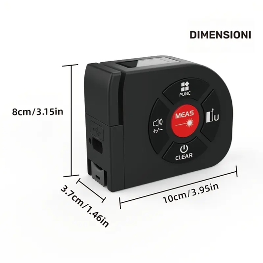 Telemetro laser ricaricabile