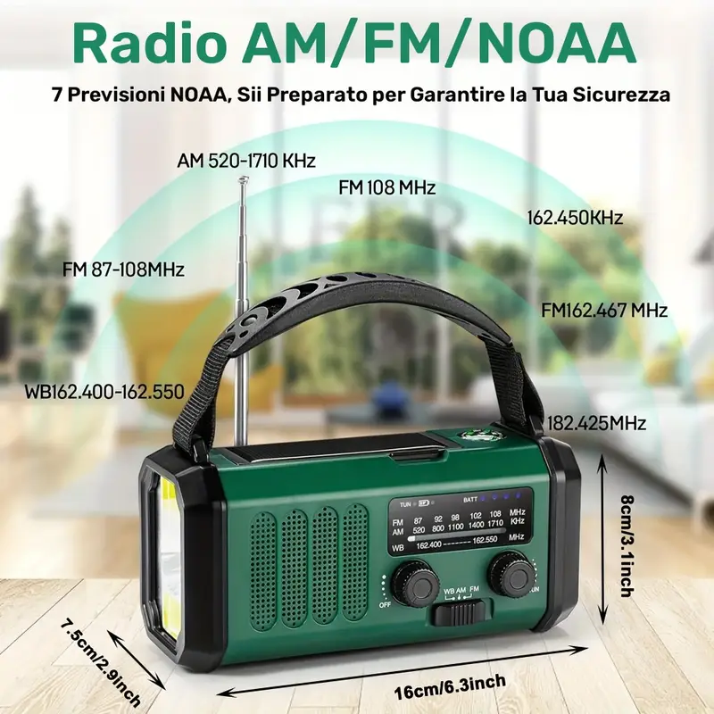 Radio di emergenza 10000mAh