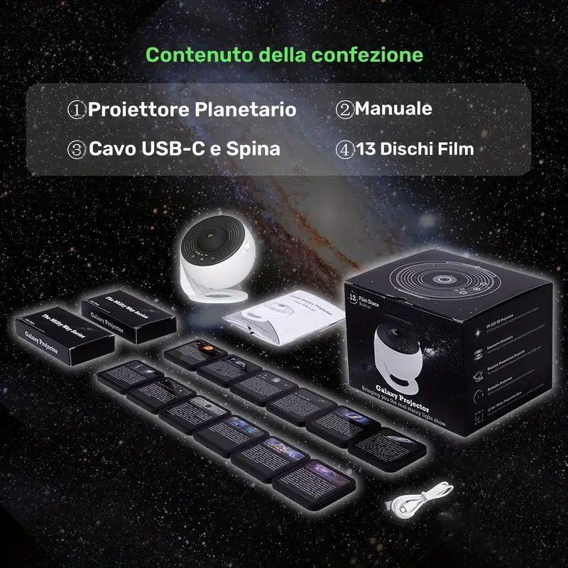 Lampada di proiezione Galaxy 360°