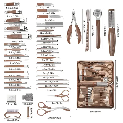 Set tagliaunghie 42 pezzi in acciaio inox
