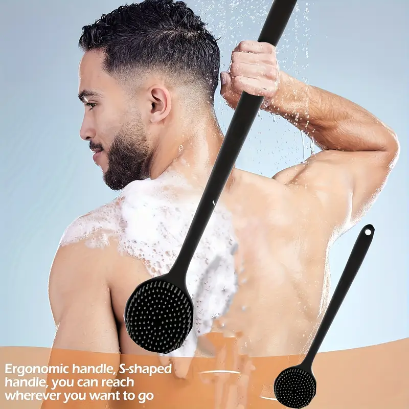 Spazzola da bagno in silicone ergonomica