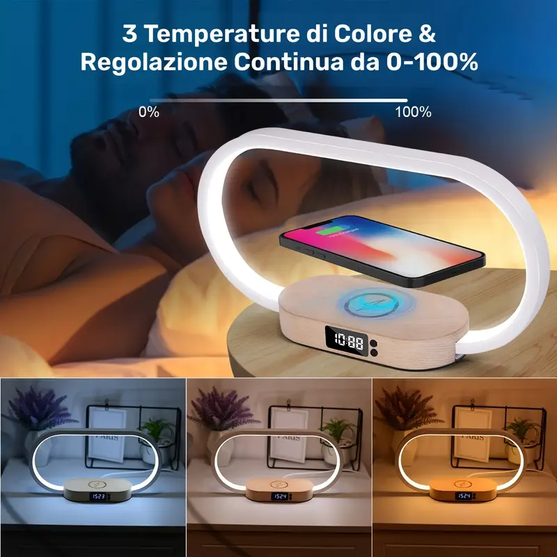 Stazione di ricarica wireless multifunzione 10W