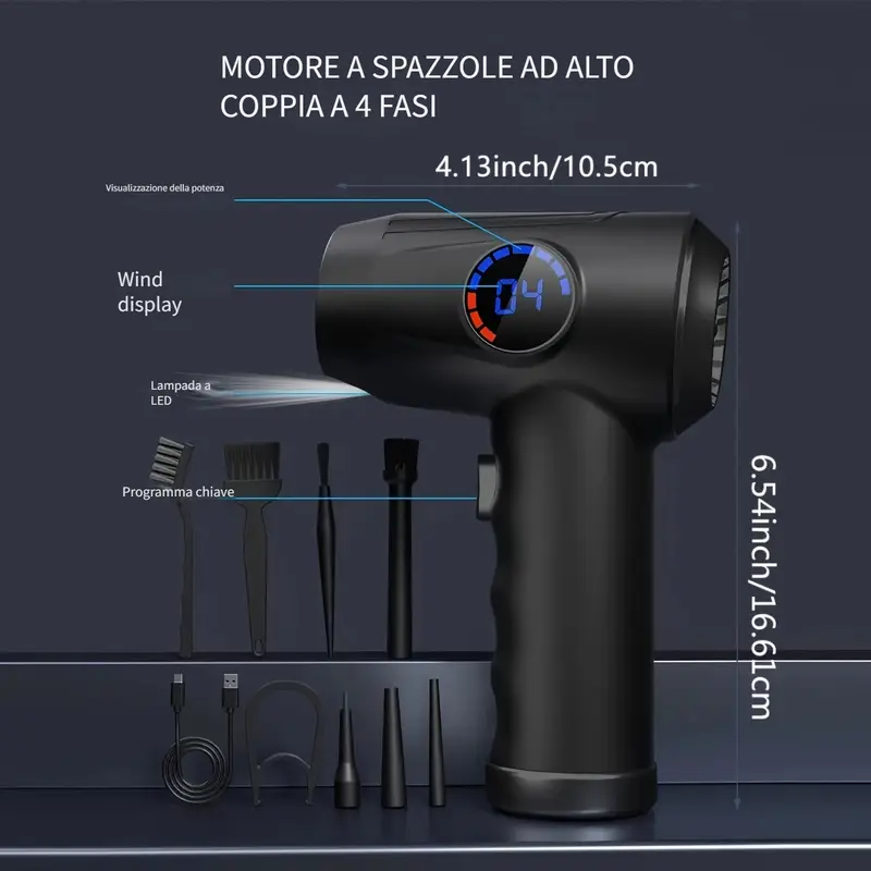 Soffiatore elettrico senza fili 51000 RPM