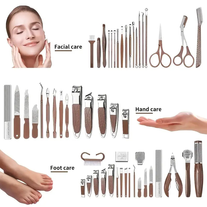 Set tagliaunghie 42 pezzi in acciaio inox