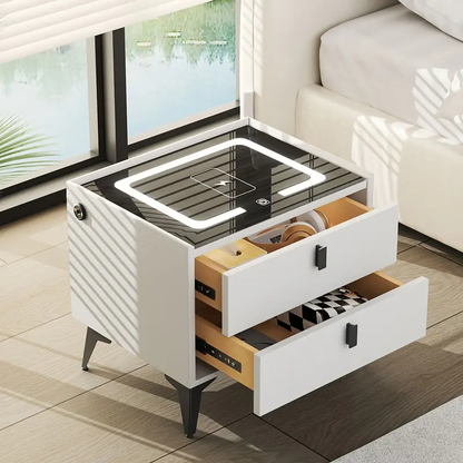 Comodino moderno con ricarica wireless e USB