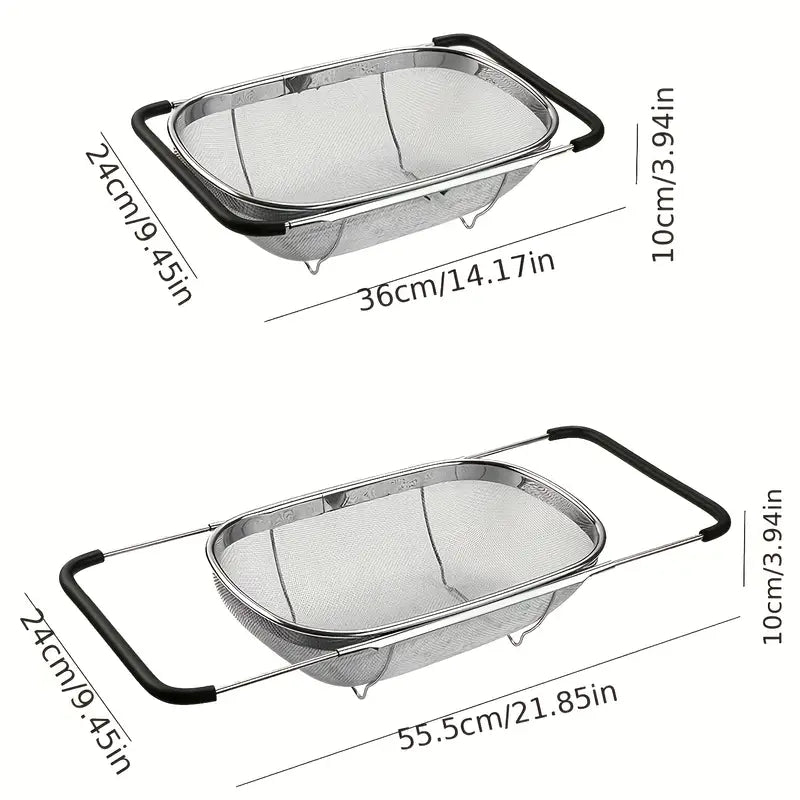 Colino telescopico in acciaio inox a maglia fine